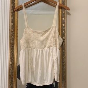 AEO cropped embroidered top